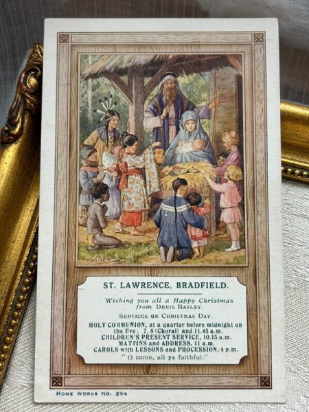 画像2: Postcard  アンティークポストカード　聖母子を祝福する人々　 Margaret Tarrant　（未使用） (2)