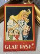 画像2: Postcard 　アンティークポストカード　（ミニサイズ）  イースター　卵に顔を描く女性　スウェーデン　 (2)