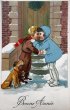 画像1: Postcard 　アンティークポストカード 　子どもたちと犬　テリア　ウェルッシュテリア　エアデールテリア (1)