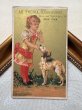 画像2: Vintage Trade Card　アンティーク　トレードカード　女の子と犬　スパニエル　靴店　フランス (2)