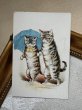 画像2: Vintage Trade Card　アンティーク　トレードカード　傘をさして歩く猫　アメリカ (2)