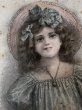 画像3: Postcard アンティークポストカード 帽子の女の子 ウィーン趣味風 ドイツ1908年 (3)