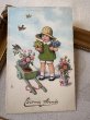 画像2: Postcard  アンティークポストカード   お花と女の子 Lia Doring (2)