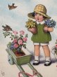 画像3: Postcard  アンティークポストカード   お花と女の子 Lia Doring (3)