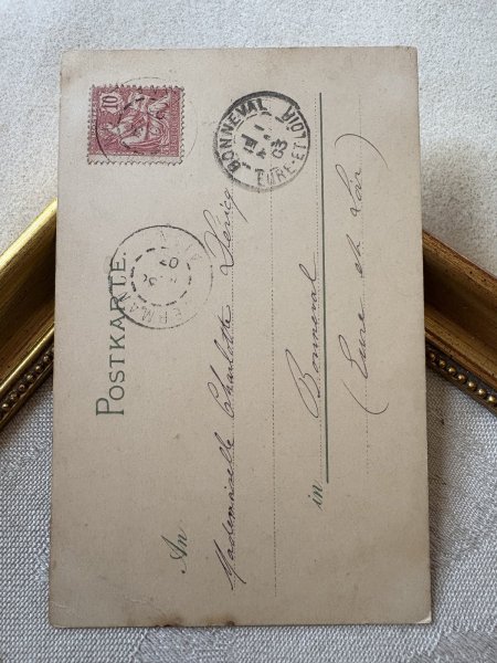 画像3: Postcard 　アンティークポストカード   女性　ギリシャ神話風　フランス1903年　 (3)