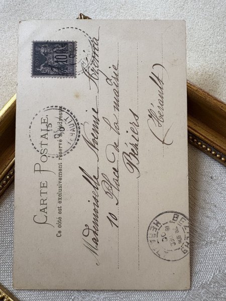 画像3: Postcard 　アンティークポストカード   手鏡と女性たち　ギリシャ神話風　フランス1900年　 (3)