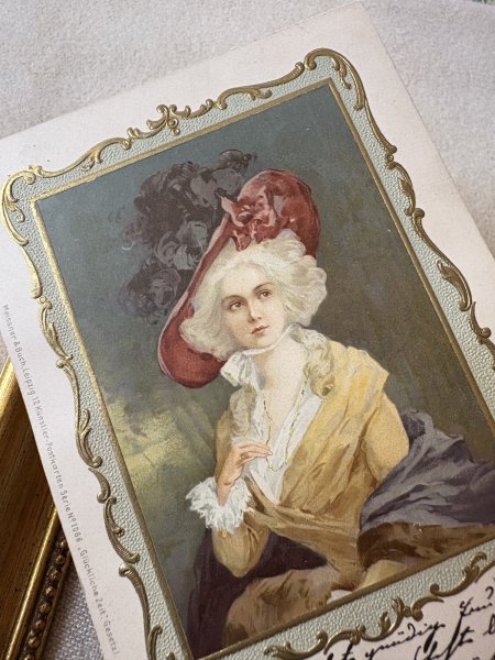 画像3: Postcard 　アンティークポストカード   帽子の女性　オーストリア (3)