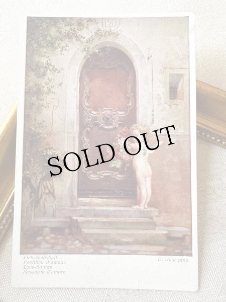 画像2: Postcard 　アンティークポストカード  天使の訪問　愛のメッセンジャー　1936年 (2)