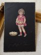 画像2: Postcard  アンティークポストカード   イースター ヒヨコと女の子 卵 ドイツ (2)