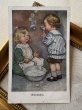 画像2: Postcard アンティークポストカード シャボン玉遊びをする子どもたち Susan Beatrice Pearse  (2)