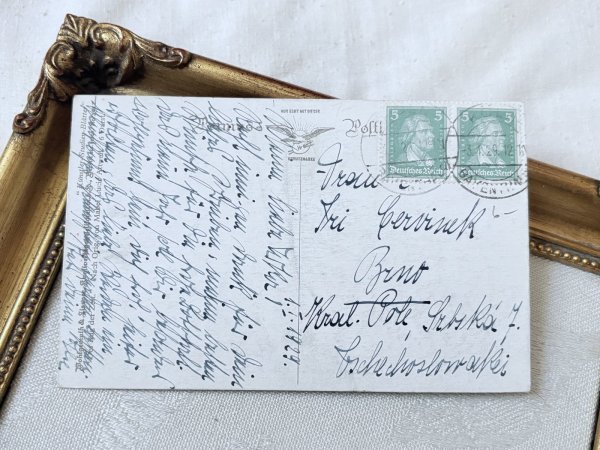 画像3: Postcard 　アンティークポストカード　双子の赤ちゃんの乳母車を押す女の子と犬　 Mabel Lucie Attwell　ドイツ1929年 (3)