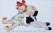 画像1: Postcard 　アンティークポストカード　ダンス中にぶつかって倒れてしまった子どもたち　 Mabel Lucie Attwell　（未使用） (1)