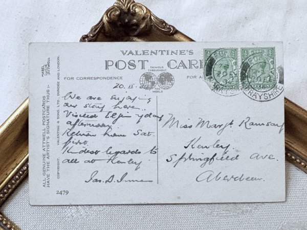 画像3: Postcard 　アンティークポストカード　お引っ越しをする女の子と犬と黒猫　 Mabel Lucie Attwell　イギリス1934年 (3)