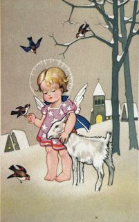 アンティークポストカード専門店 Snowdrop Postcards <Angel Illustration>