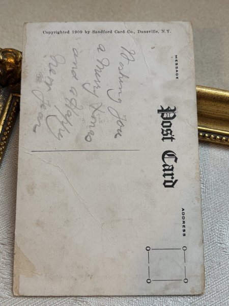 画像4: Postcard 　アンティークポストカード  　サンタさんに手紙を書く子どもたち　アメリカ (4)