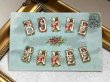画像2: Postcard 　アンティークポストカード 　クリスマス 新年祝い　BONNE ANNEE フランス　天使のアルファベット文字　1907年 (2)