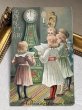 画像2: Postcard 　アンティークポストカード 　新年祝い　New Year　時計を囲んで歌う子どもたち　スウェーデン1906年 (2)