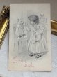 画像2: Postcard 　アンティークポストカード 　新年祝い　New Year　女の子と子豚　ヤドリギ　ウィーン趣味風　フランス1910年 (2)