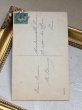 画像3: Postcard 　アンティークポストカード 　新年祝い　New Year　女の子と子豚　ヤドリギ　ウィーン趣味風　フランス1910年 (3)