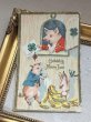 画像2: Postcard 　アンティークポストカード 　新年祝い　New Year　3匹の子豚と金貨　馬蹄　四つ葉クローバー (2)