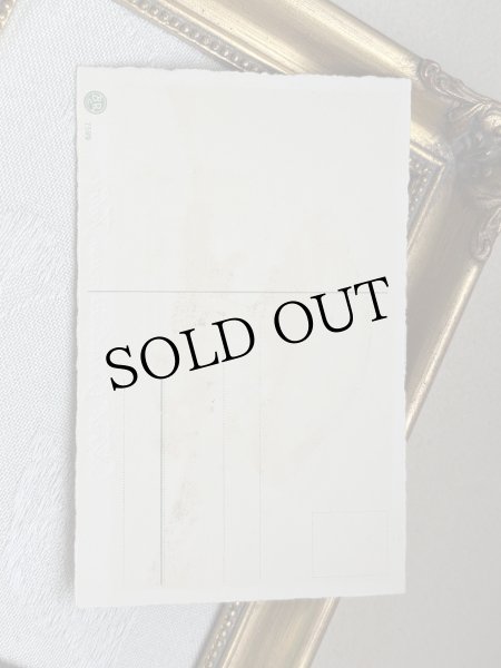 画像4: Postcard 　アンティークポストカード 　新年祝い　New Year　キノコをソリで運ぶノーム妖精たち　Marie Flatscher　（未使用） (4)