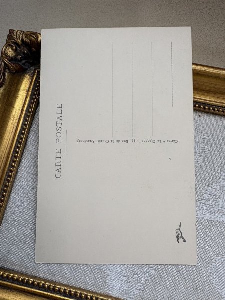 画像3: Postcard 　アンティークポストカード 　フランス　アンザス地方の女の子たち　民族衣装　HANSi（未使用） (3)