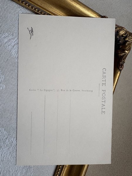 画像3: Postcard 　アンティークポストカード 　フランス　アンザス地方の女の子たち　民族衣装　HANSi（未使用） (3)