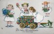 画像1: Postcard 　アンティークポストカード   お花と女の子　Lia Doring ドイツ1931年 (1)