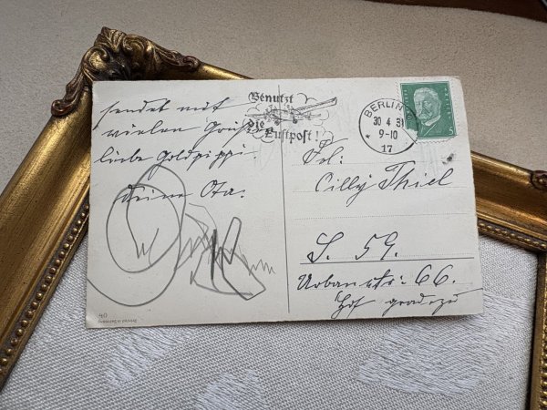 画像4: Postcard 　アンティークポストカード   お花と女の子　Lia Doring ドイツ1931年 (4)