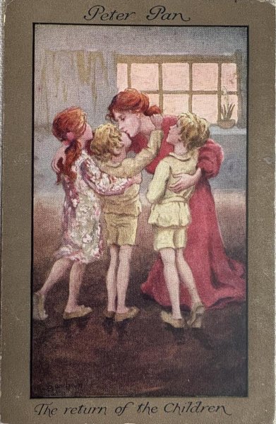 画像1: Postcard 　アンティークポストカード　ピーターパン　帰って来た子どもたち　S Barham (1)