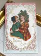 画像2: Postcard 　アンティークポストカード 　バレンタイン　女の子たち　姉妹 (2)