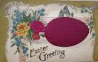 画像1: Postcard　アンティークポストカード　イースター 　卵とお花　薔薇　忘れな草　シルク貼り (1)