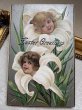 画像2: Postcard 　アンティークポストカード 　イースター　白百合のお花と子どもたち　Frances Brundage 1911年 (2)