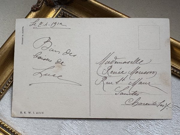 画像5: Postcard 　アンティークポストカード   イースター　卵のお家へようこそ　ウィーン趣味　オーストリア製 (5)