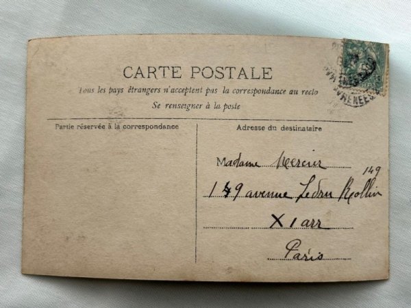 画像2: Postcard    アンティークポストカード 写真 天使のメッセージ フランス (2)