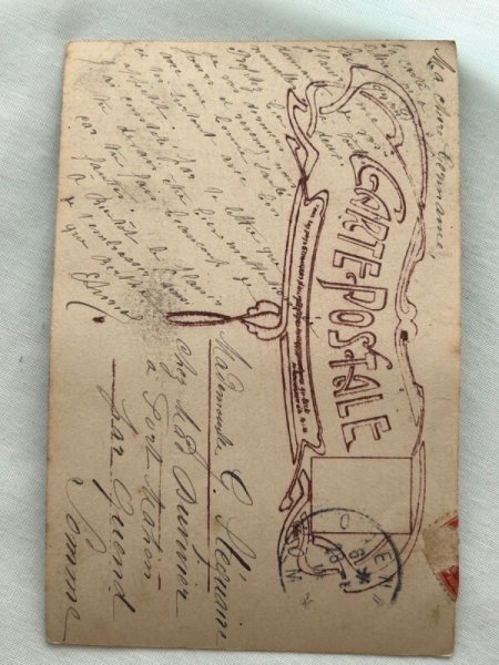 画像3: Postcard    アンティークポストカード トランプタワーを作る女の子 フランス 写真 (3)