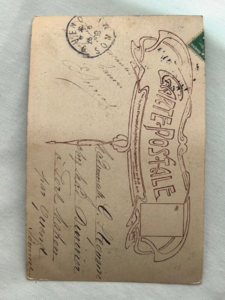 画像3: Postcard    アンティークポストカード トランプタワーを作る女の子 フランス 写真 (3)