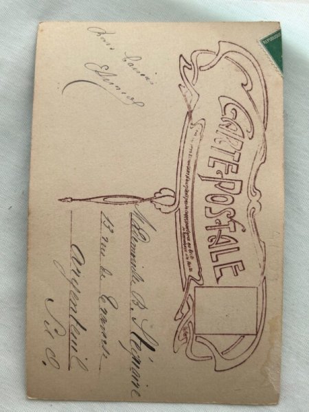 画像3: Postcard    アンティークポストカード　トランプタワーを作る女の子　フランス　写真 (3)