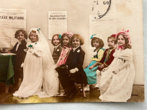 画像2: Postcard    アンティークポストカード　小さな2人の結婚式　フランス (2)