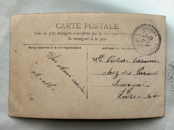 画像2: Postcard    アンティークポストカード　写真　天使のメッセージ　フランス (2)