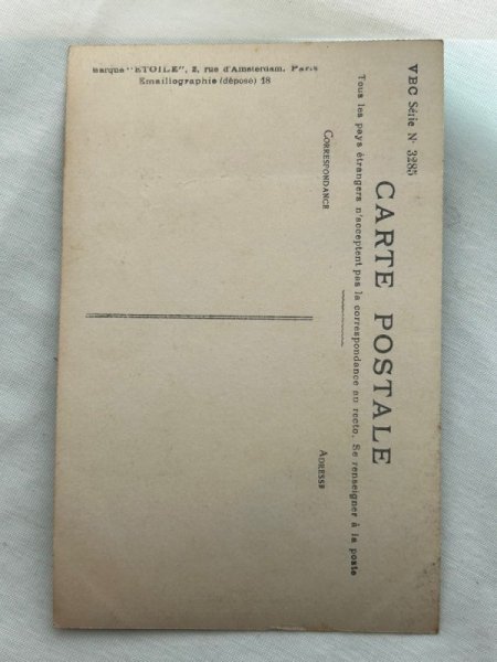 画像2: Postcard    アンティークポストカード　一日の終わりに祈る女の子たち　写真　フランス　（未使用） (2)