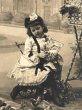 画像2: Postcard    アンティークポストカード　イースター　女の子とヒヨコ　写真　フランス1903年 (2)