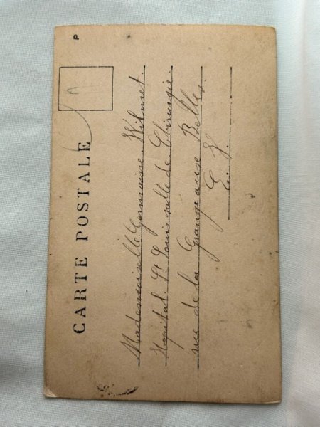 画像2: Postcard    アンティークポストカード　女の子とお人形　写真　フランス1905年 (2)