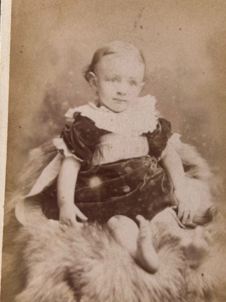 画像2: Vintage carte de visite　アンティーク　ミニ肖像写真　小さな女の子　イギリス (2)