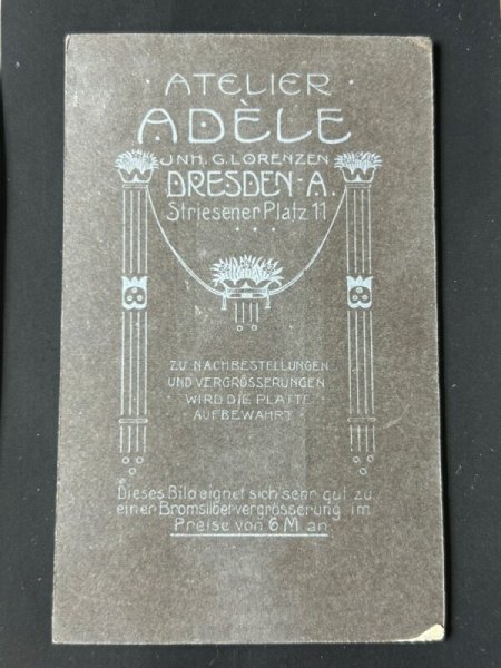 画像3: Vintage carte de visite　アンティーク　ミニ肖像写真　テディベアと小さな女の子　ドイツ (3)