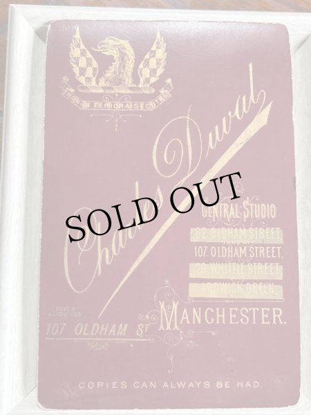 画像4: Vintage Cabinet Card Photo　ビクトリアンフォト　アンティーク　肖像写真　お花かごと女の子（大判写真） (4)