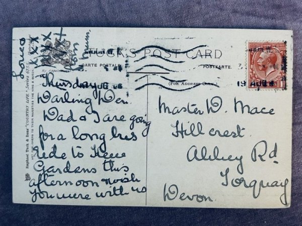 画像2: Postcard　アンティークポストカード　ロバに乗る子どもたち　イギリス (2)