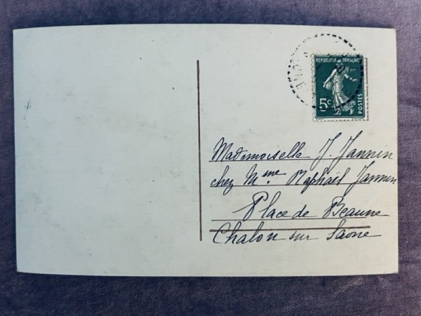 画像2: Postcard　アンティークポストカード　飛行機に乗る男の子　写真　フランス1909年 (2)