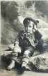 画像1: Postcard　アンティークポストカード　ドイツ　男の子　写真　1909年 (1)