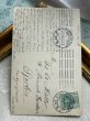 画像4: Postcard　アンティークポストカード　女の子と犬を見守る守護天使　写真　ドイツ1909年 (4)